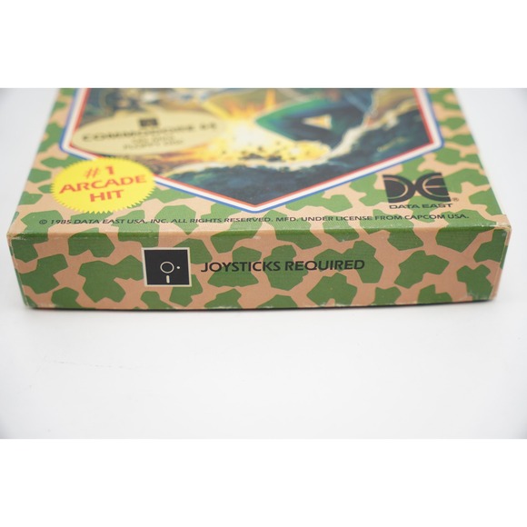 VGC Rare Commando Commodore 64 Floppy‎ Disk Data East 1985 In Box + Manual